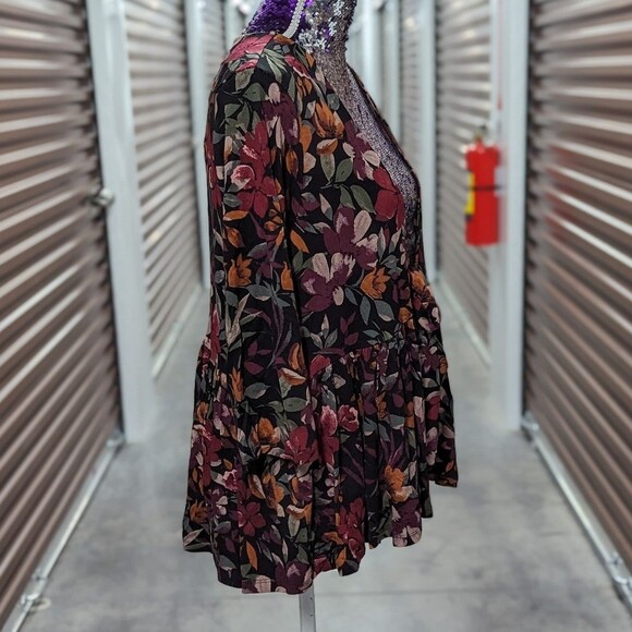 Torrid NEW 5X Black with Floral Print Babydoll Lightweight Jacket - Picture 5 of 9